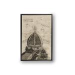 ‘Da Vinci – Il Duomo Florence’ canvas met luxe baklijst